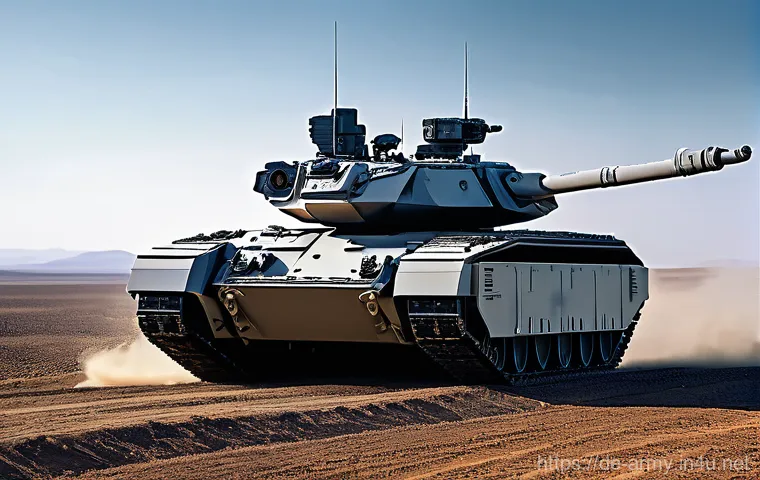 육군 기갑 전투 실전 분석 - **Prompt:** A modern main battle tank (MBT), such as a Leopard 2, Abrams, or Challenger 2, cautiousl...